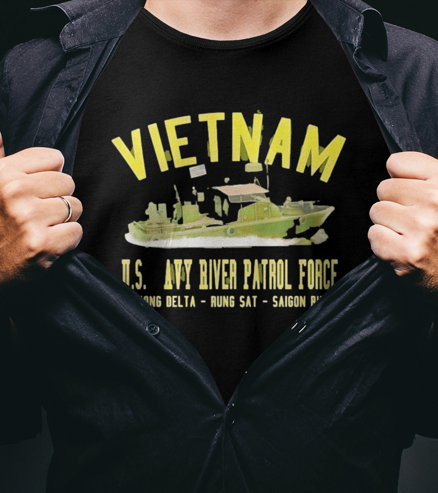 Vietnam US Navy River Patrol Force Mekong Delta Rung Sat Saigon River T-Shirt