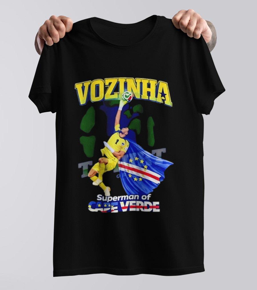 2026 Vozinha Superman Cape Verde Socer Hero T-Shirt