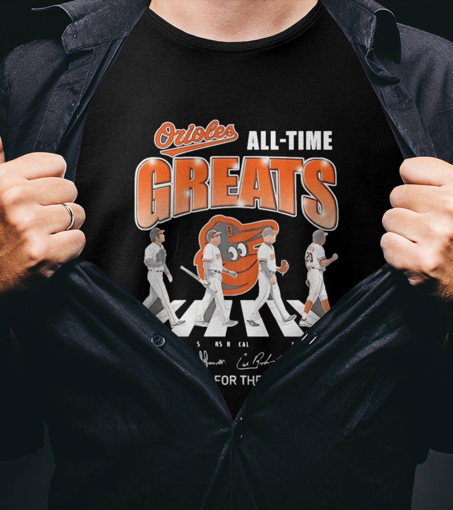 Orioles All Time Greats Thank You For The Memories Baseball Legends Abbey Road T-Shirt