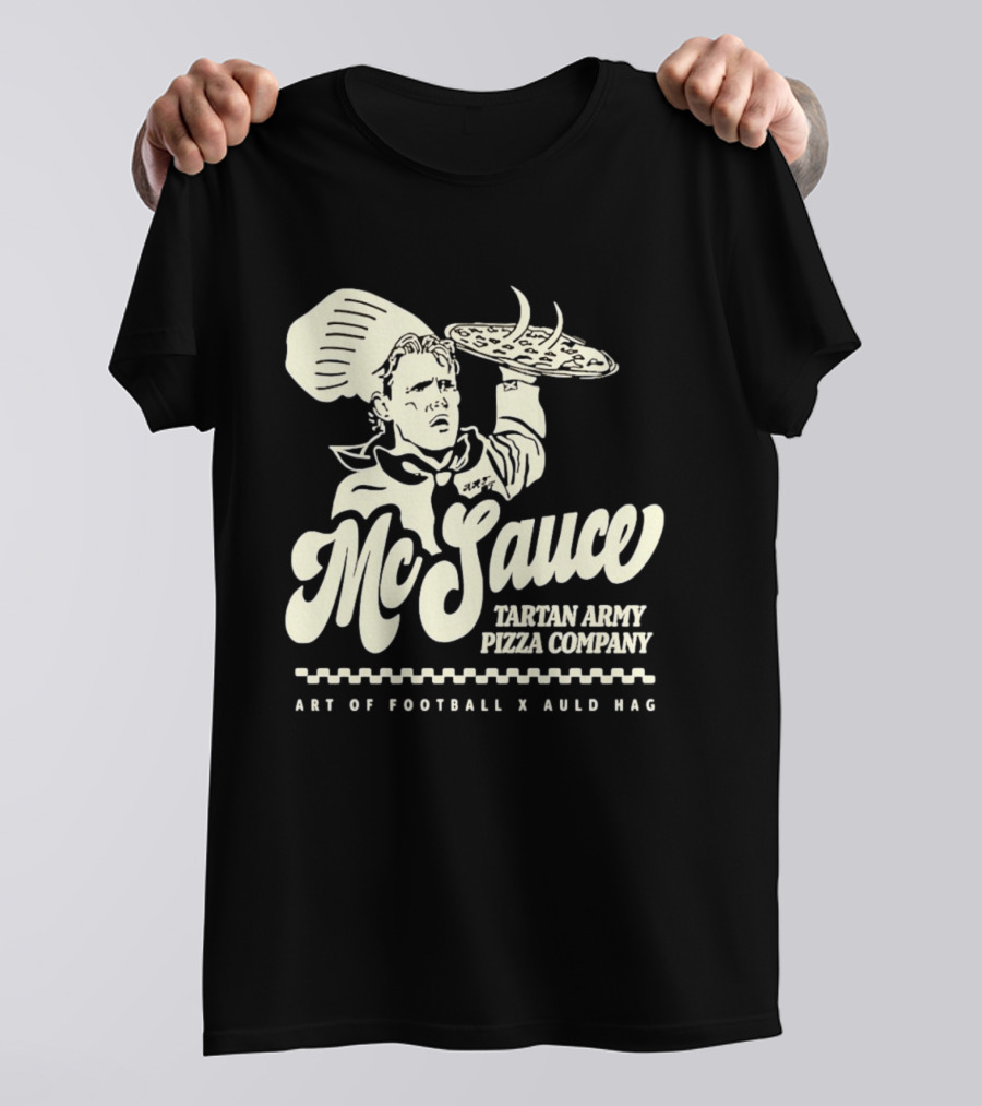 McSauce Tartan Army Pizza Company Art Of Football X Auld Hag T-Shirt