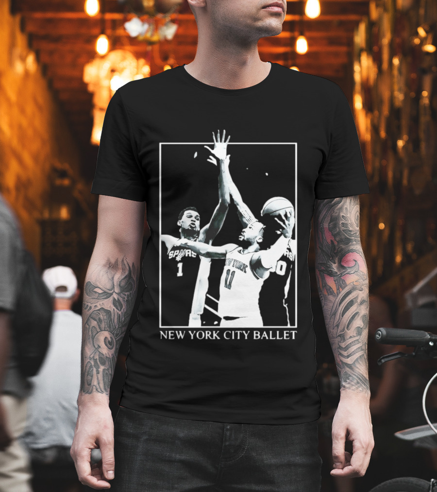 Jalen Brunson New York Spurs NBA Matchup Ballet Performance T-Shirt
