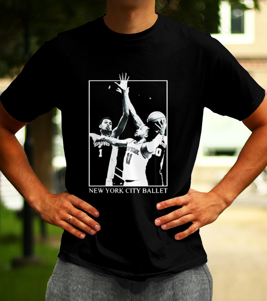 Jalen Brunson New York Spurs NBA Matchup Ballet Performance T-Shirt