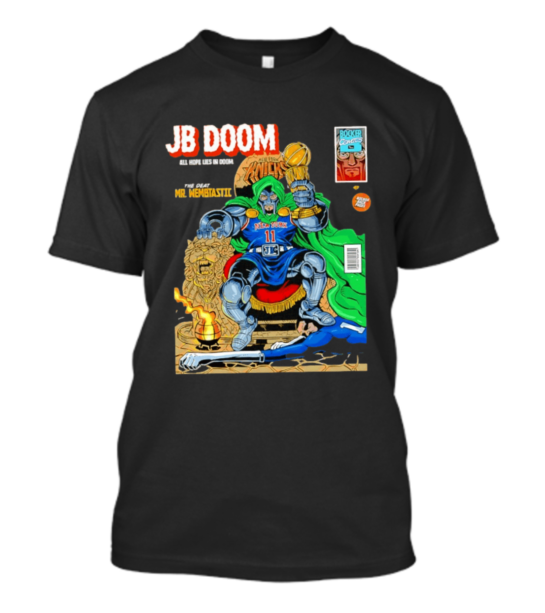 JB Doom New York Knicks 2026 NBA Champs The Death Of Mr. Wembtastic T-Shirt