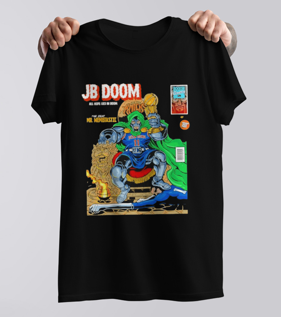 JB Doom New York Knicks 2026 NBA Champs The Death Of Mr. Wembtastic T-Shirt