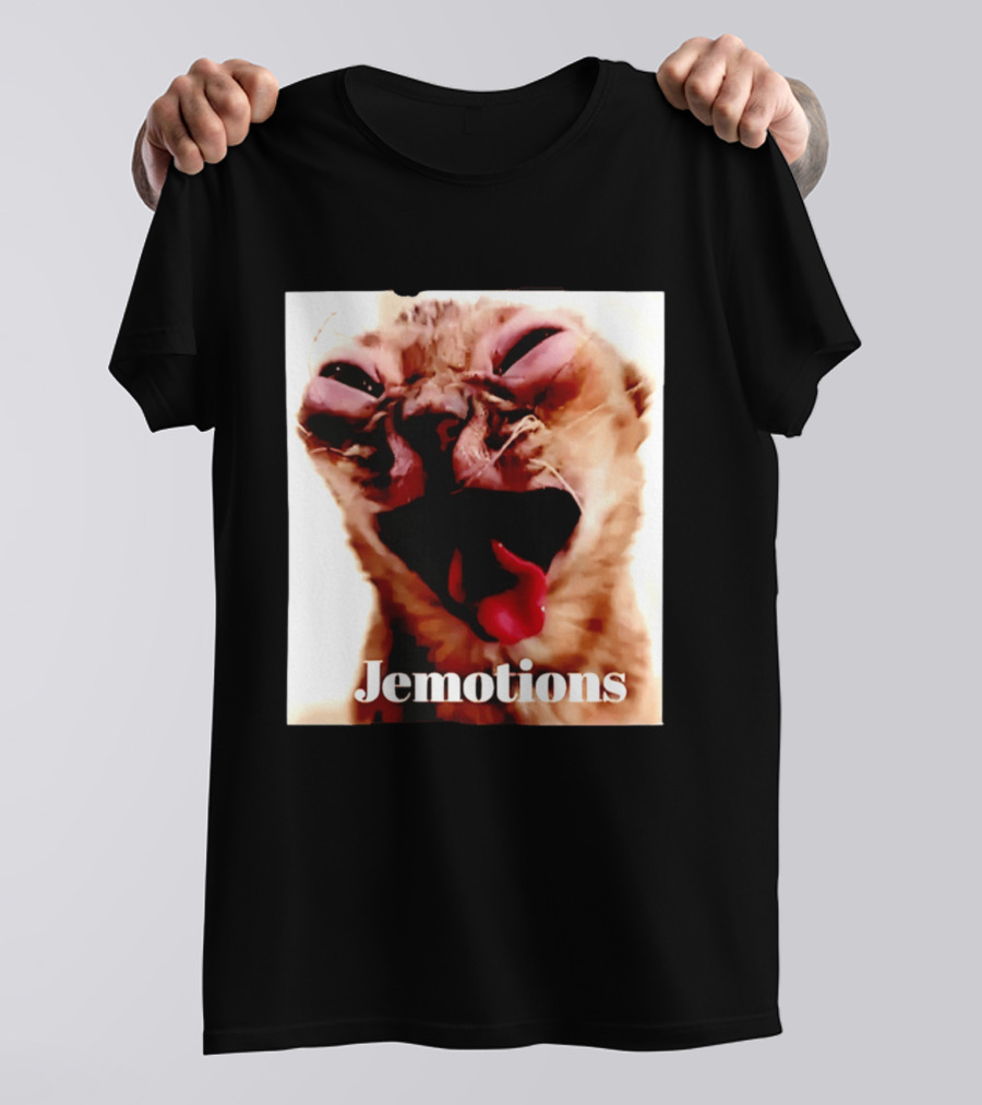 Jemotions Cat Funny Kitten Face Hilarious Expression T-Shirt