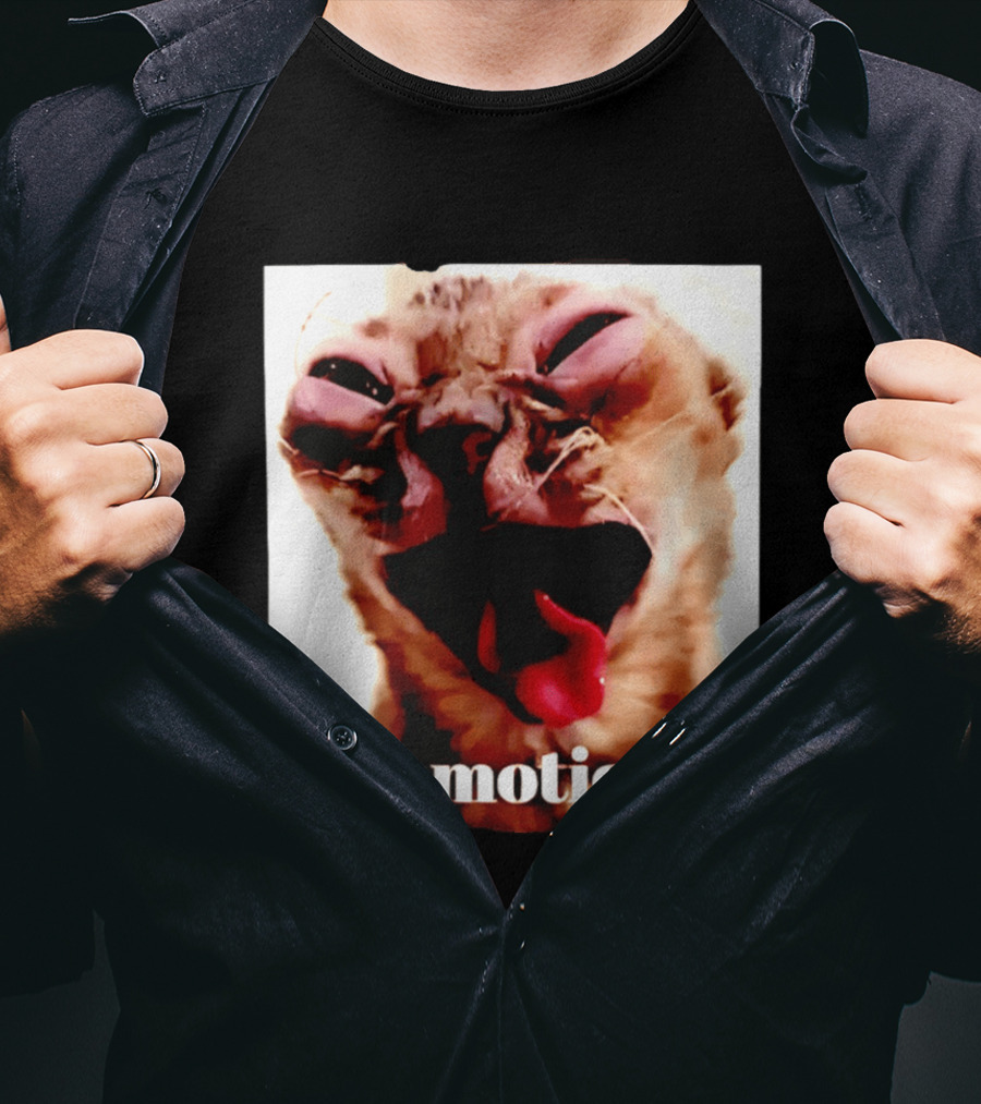 Jemotions Cat Funny Kitten Face Hilarious Expression T-Shirt