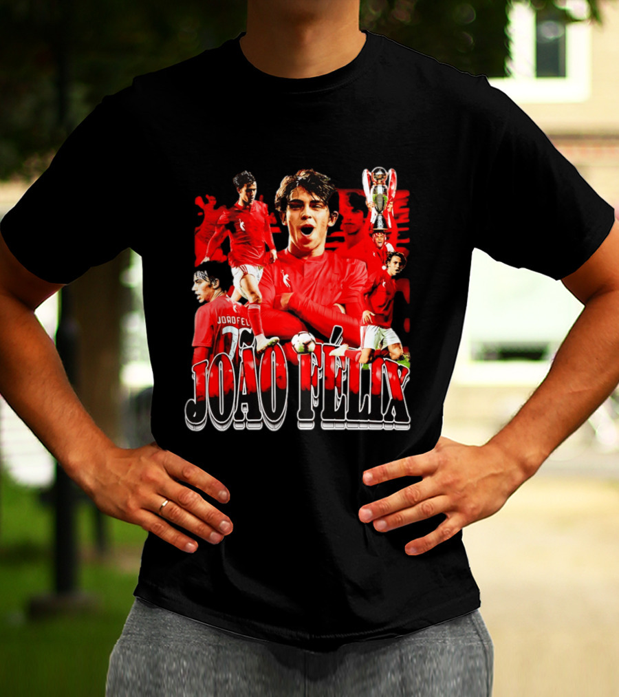 João Félix SL Benfica Football Star Reds Celebration T-Shirt