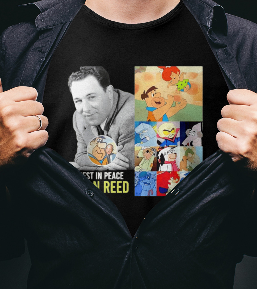 Rest In Peace Alan Reed Iconic Characters Montage Fred Flintstone Nostalgia T-Shirt