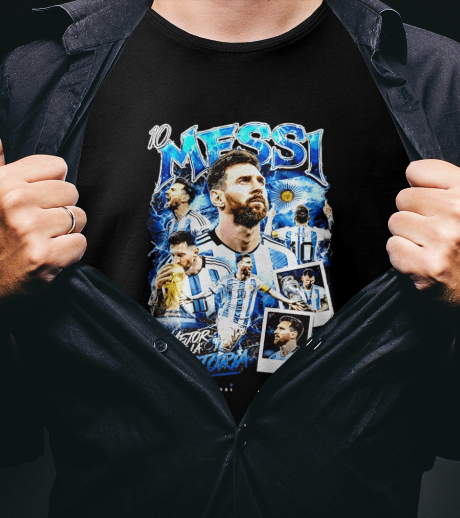 10 Messi El Mejor De La Historia Argentina AFA World Cup T-Shirt
