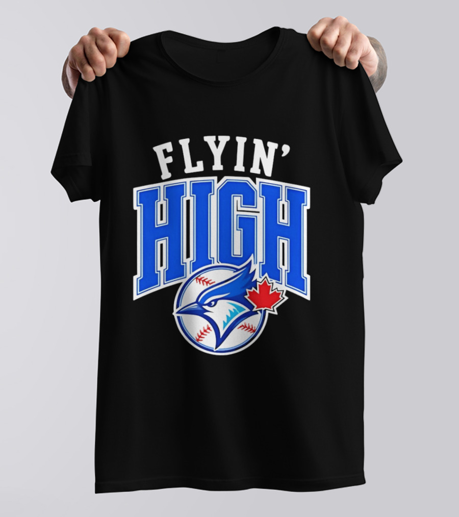 Flyin' High Toronto Blue Jays Maple Leaf Baseball Team T-Shirt