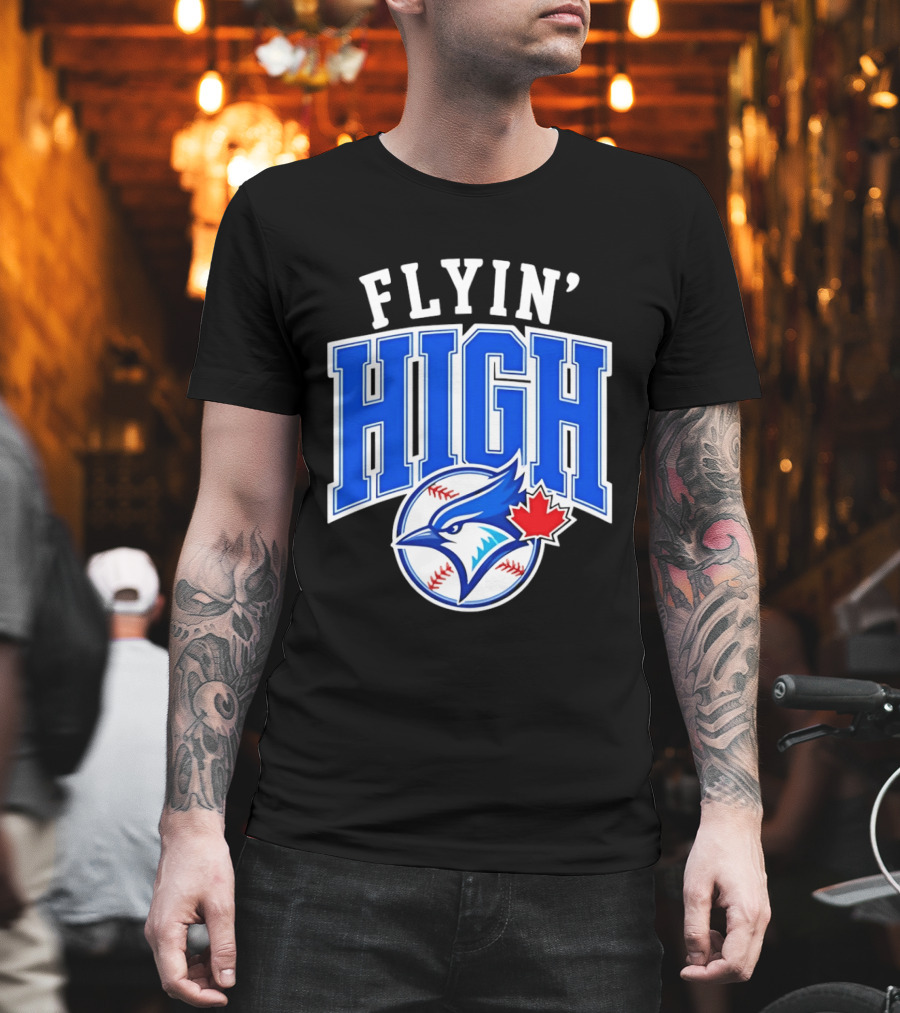 Flyin' High Toronto Blue Jays Maple Leaf Baseball Team T-Shirt