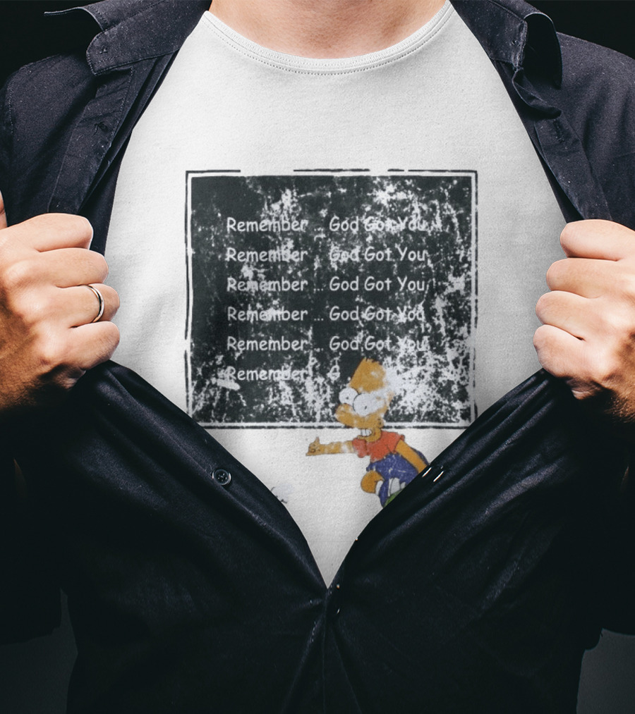 Boneyard Bart Remember God Got You Skateboard T-Shirt