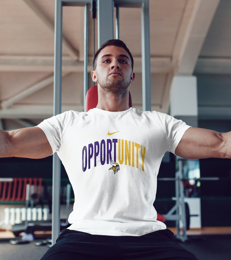 Nike Minnesota Vikings Opportunity Justice Freedom Equity T-Shirt