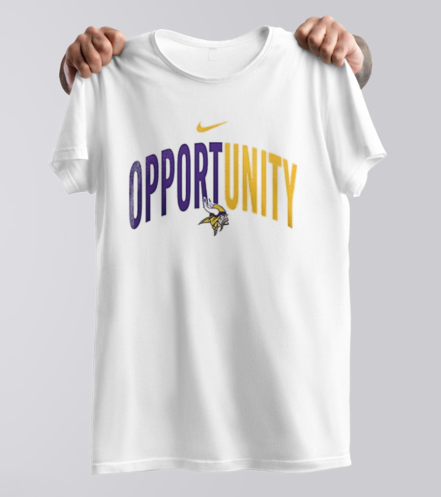 Nike Minnesota Vikings Opportunity Justice Freedom Equity T-Shirt