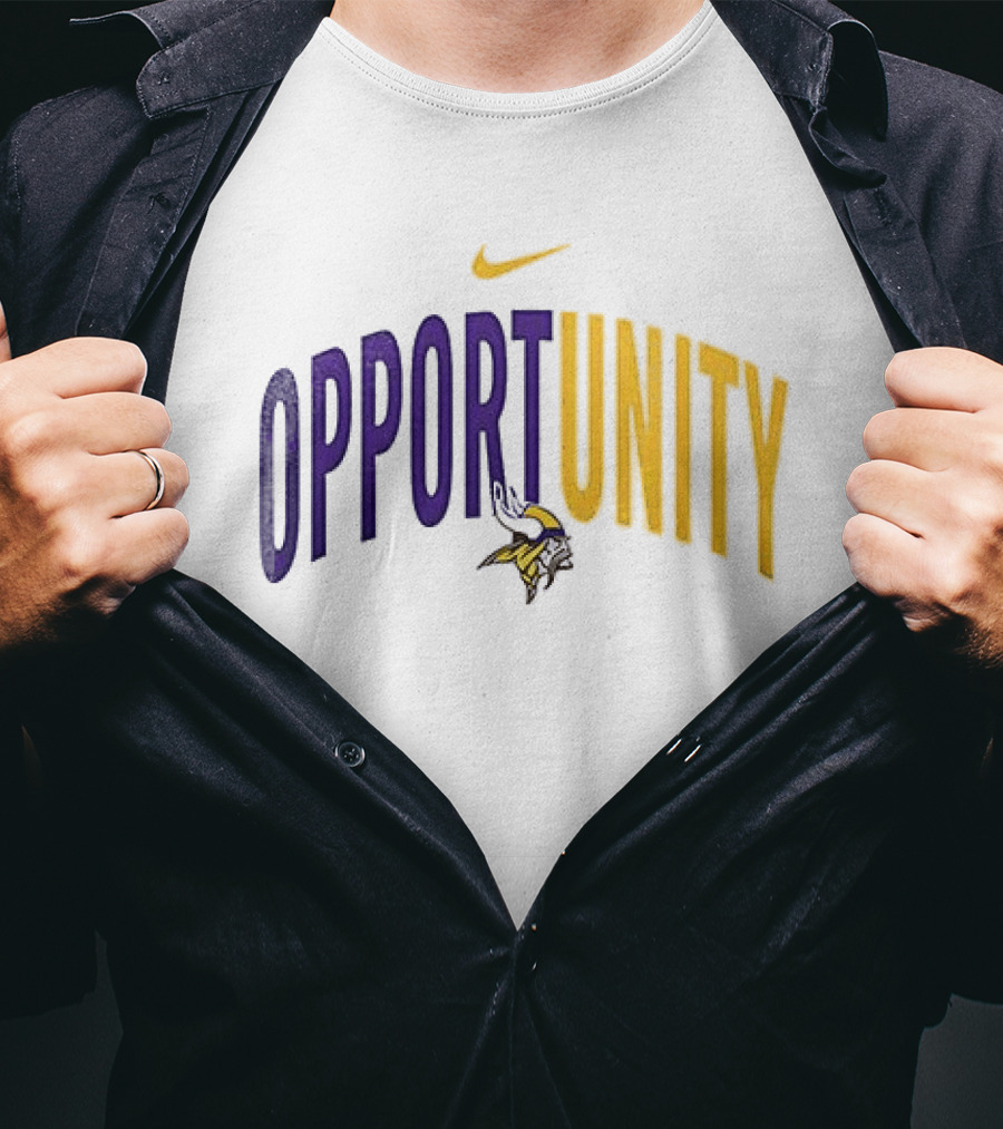 Nike Minnesota Vikings Opportunity Justice Freedom Equity T-Shirt