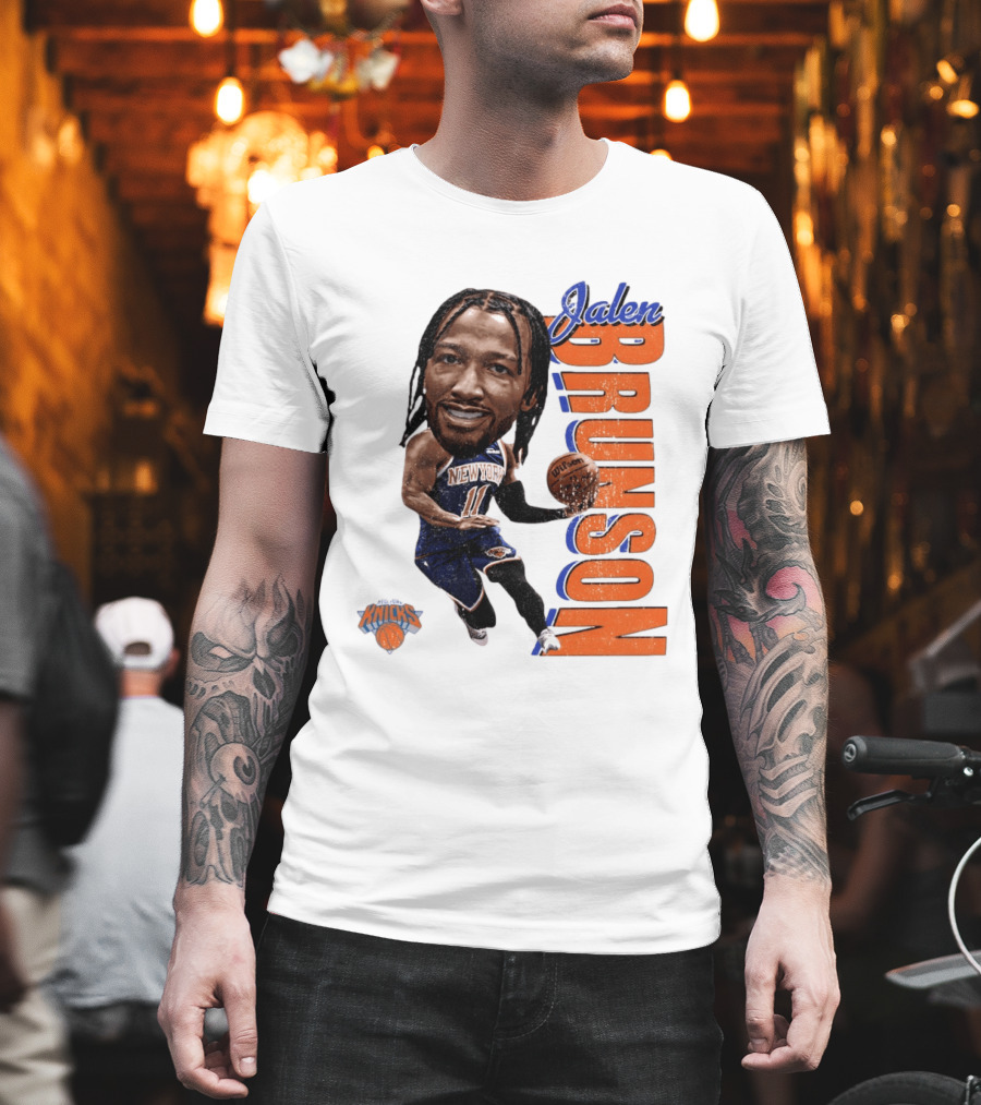Jalen Brunson New York Knicks Basketball Caricature NBA Knicks T-Shirt