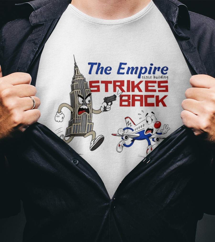 The Empire Strikes Back New York City Parody Featuring Cityscape Showdown T-Shirt
