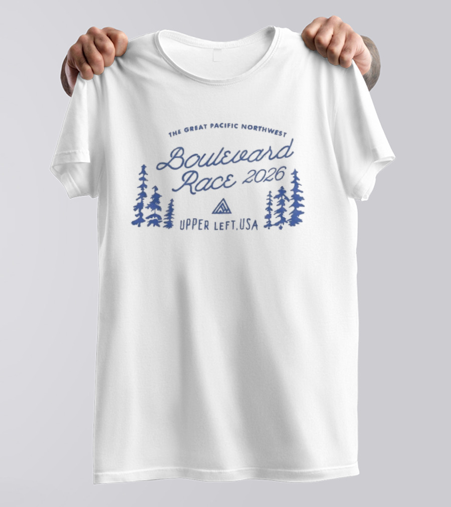 The Great Pacific Northwest Boulevard Race 2026 Upper Left USA Forest T-Shirt