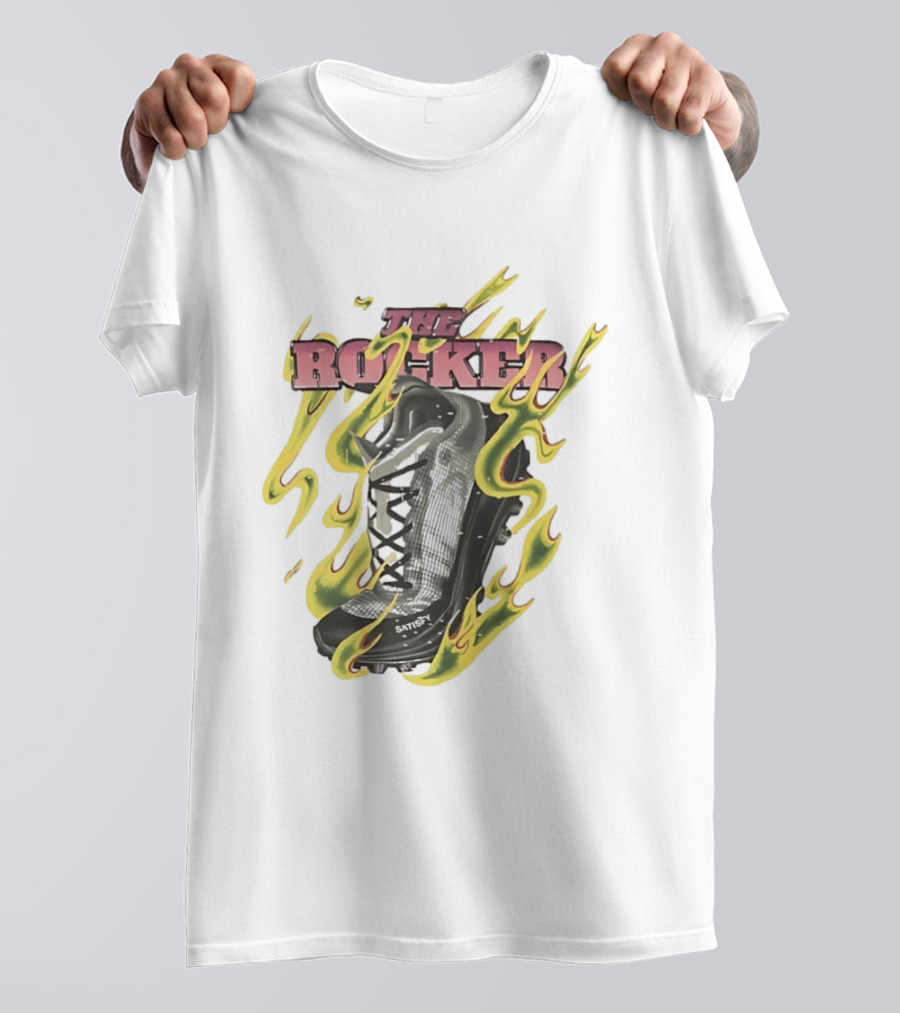 The Rocker Satisfy Running Original Trailblazer Flame Boot T-Shirt