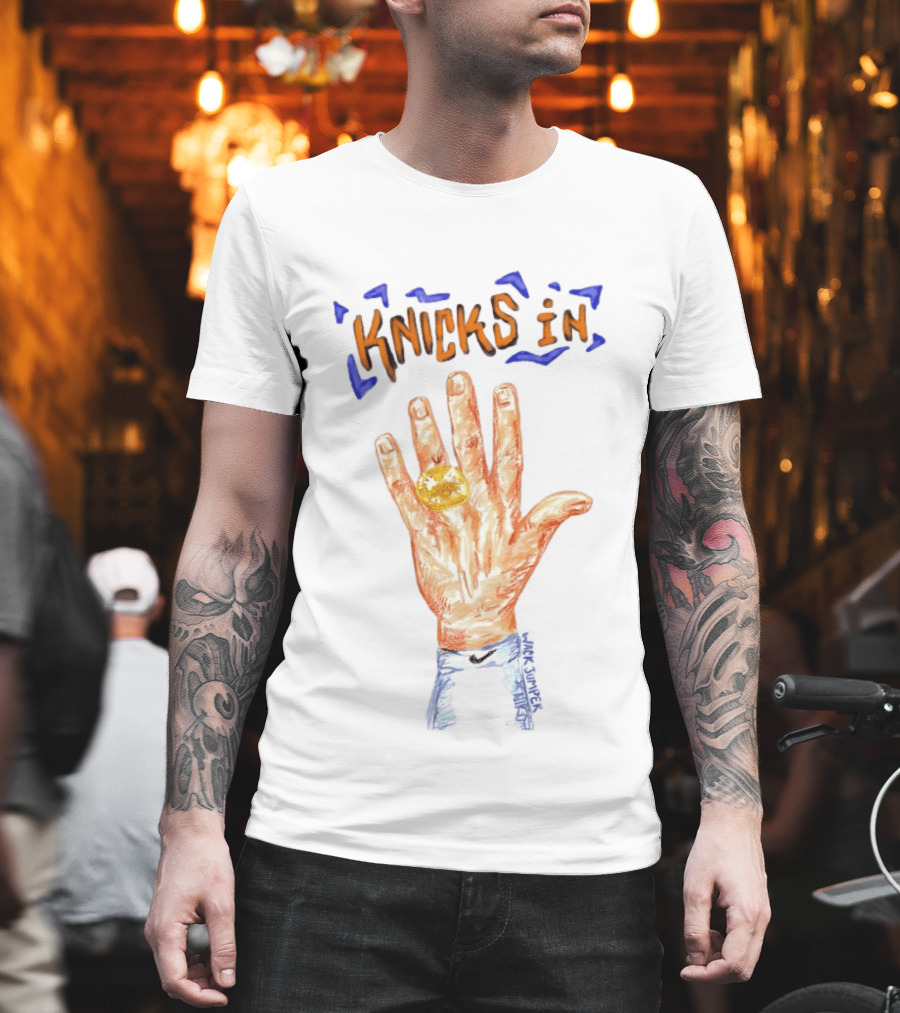 Knicks In Five Hand New York Knicks Basketball NBA 2026 T-Shirt