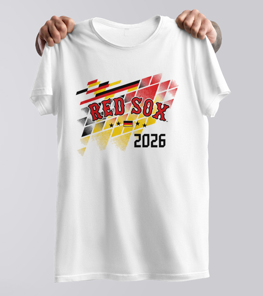 Red Sox 2026 German Celebration With Flag And Stars T-Shirt