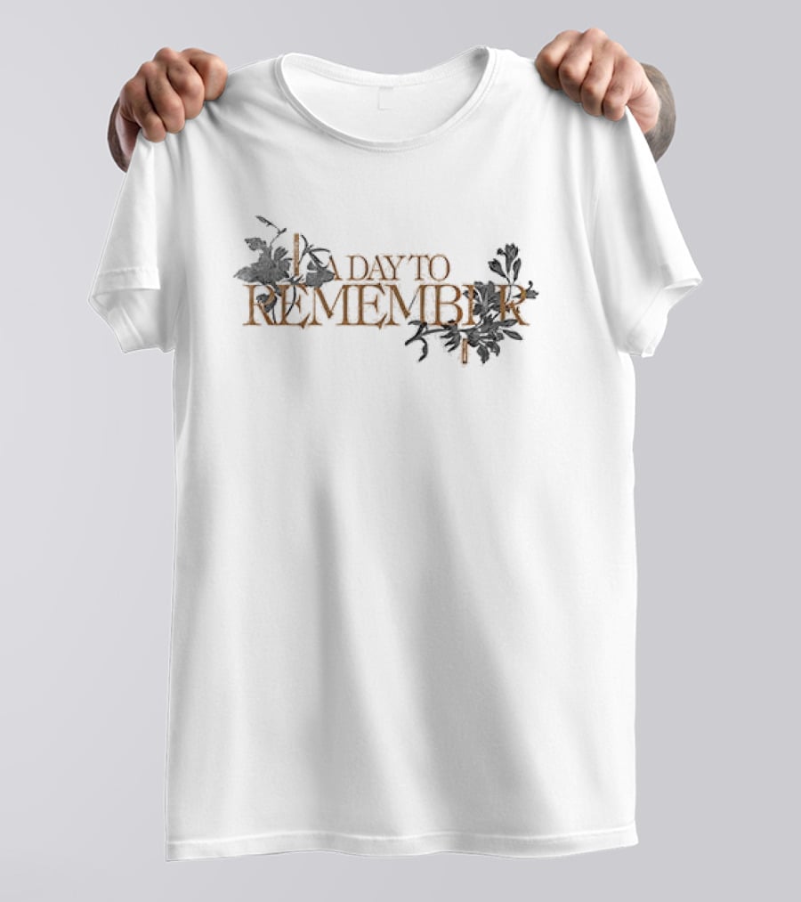 A Day To Remember Closer Than You Think Lyrics Key Floral T-Shirt