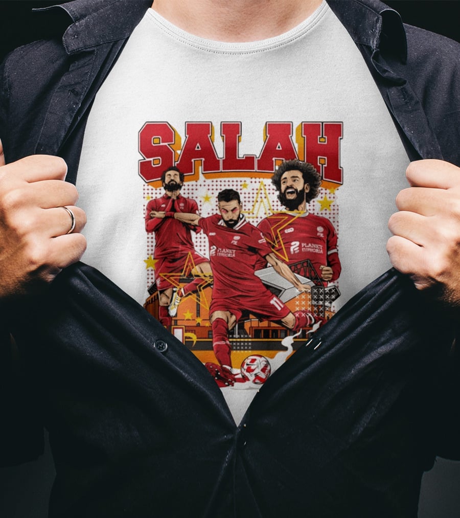Mohamed Salah Liverpool FC Planet Euphoria Premier League T-Shirt