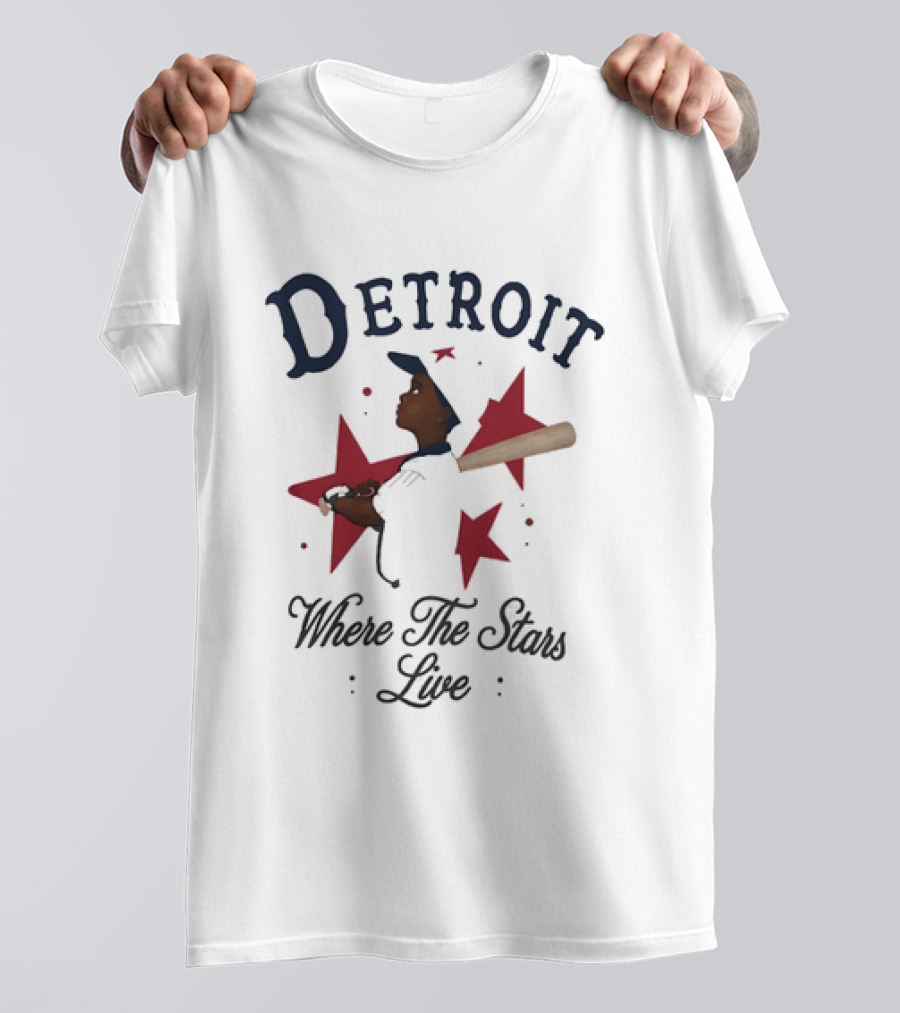 Detroit Baseball Where The Stars Live T-Shirt