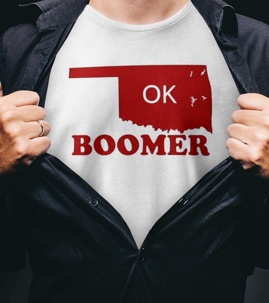 Oklahoma State OK Boomer Map T-Shirt