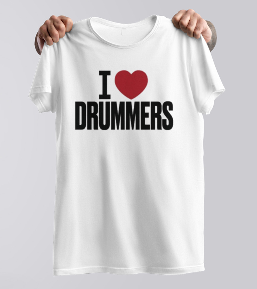 G Flip I Heart Drummers T-Shirt