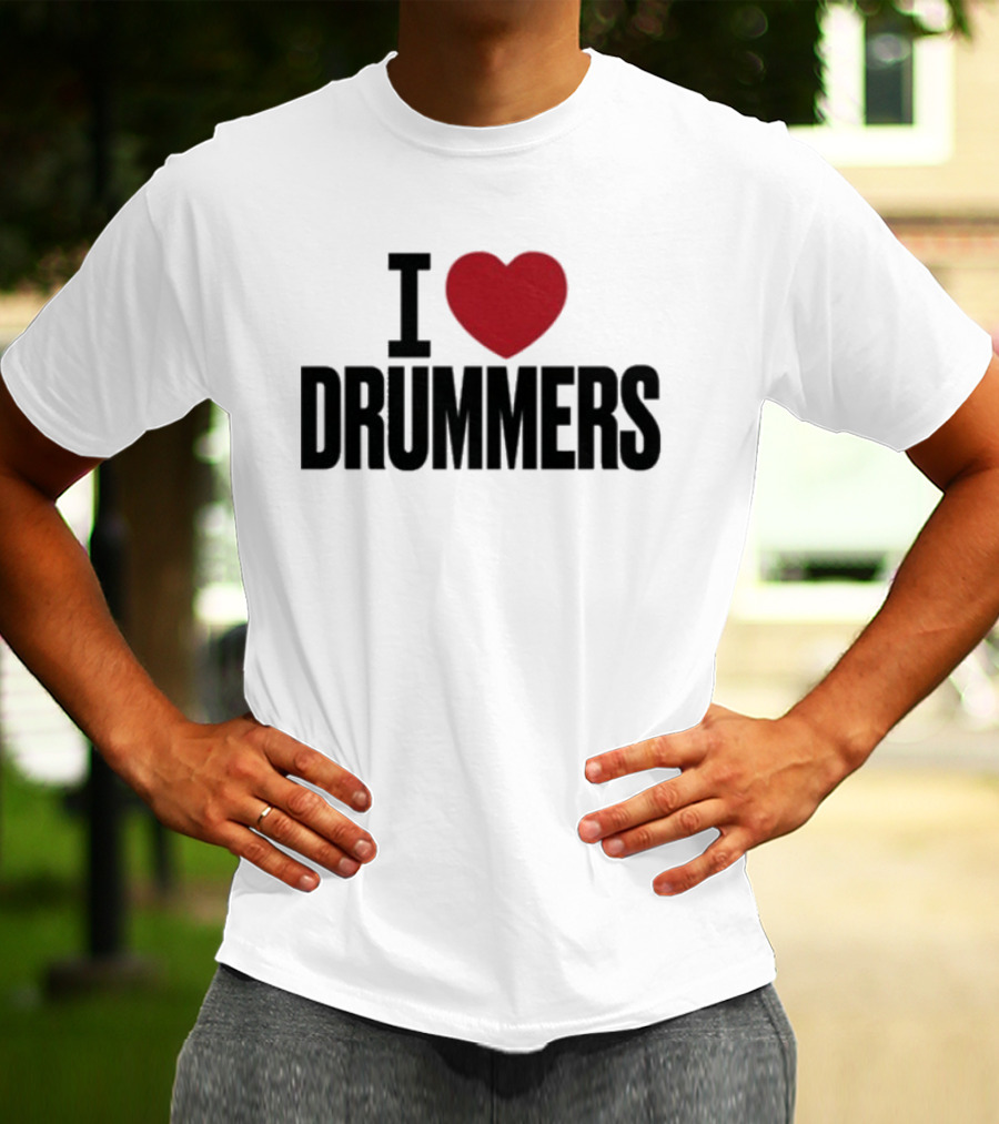 G Flip I Heart Drummers T-Shirt
