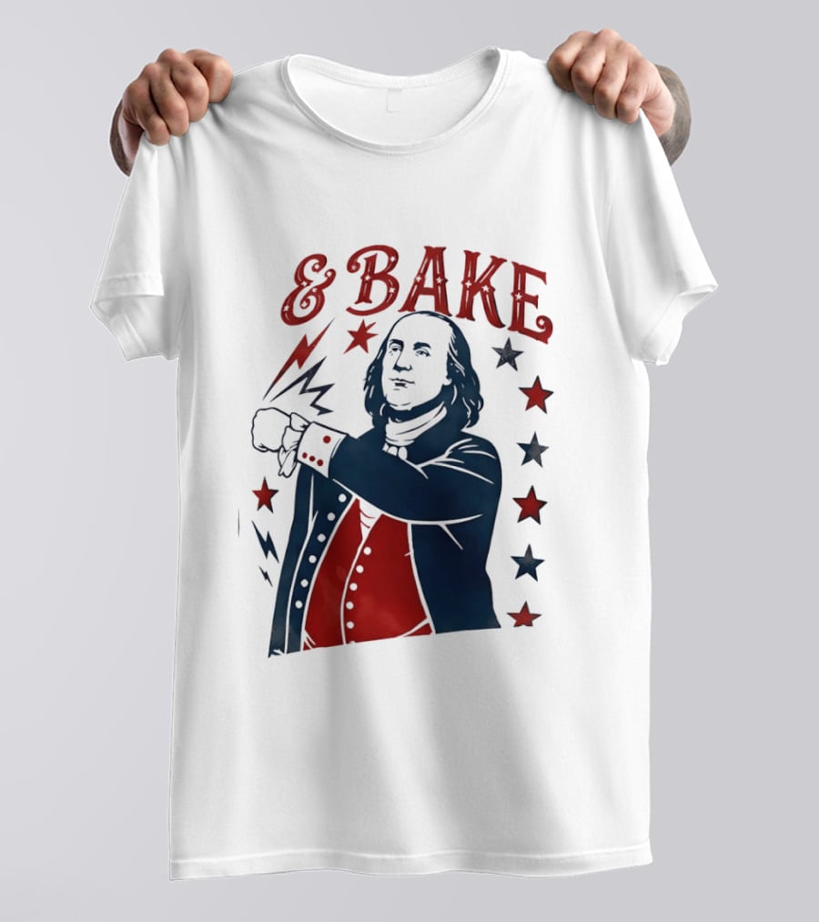 George Washington 4th Of July Bake American 250th Celebration T-Shirt