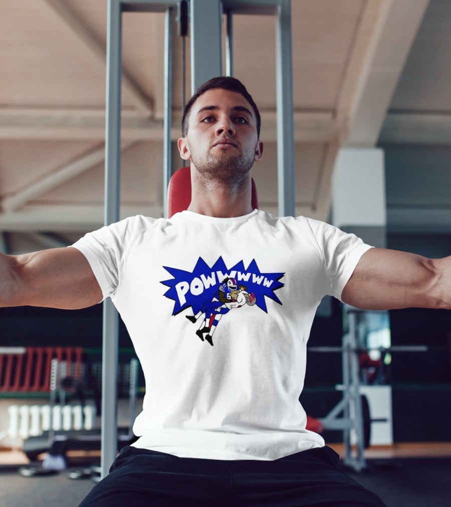 POWWWWW Buffalo Bills Football Tackle Action T-Shirt