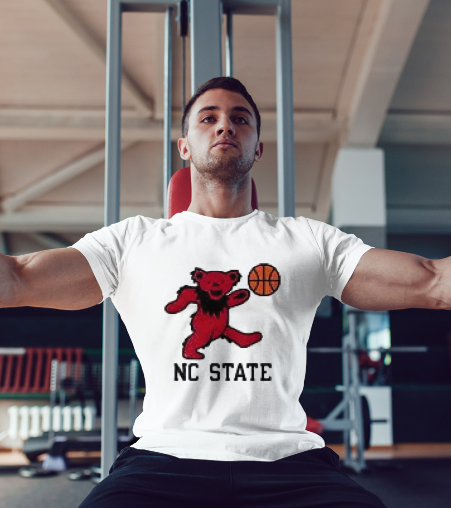 Grateful Dead NC State Wolfpack Bears Basketball Team Collaboration T-Shirt