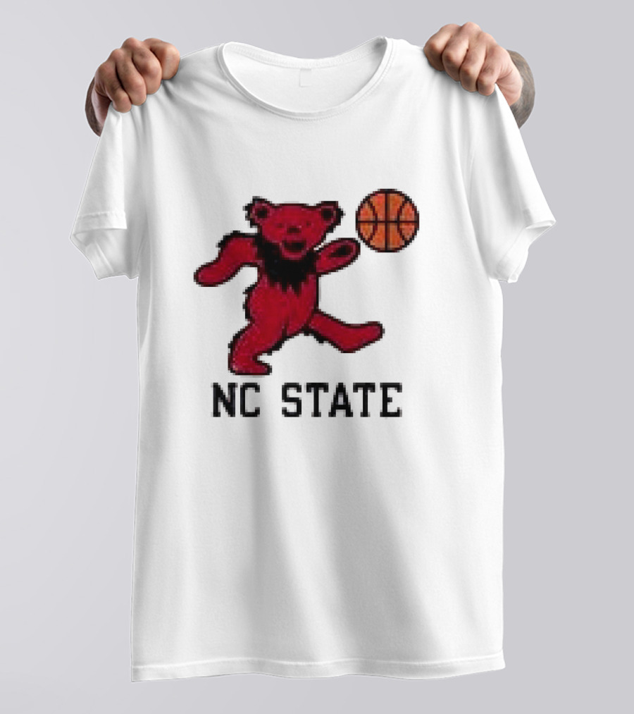 Grateful Dead NC State Wolfpack Bears Basketball Team Collaboration T-Shirt