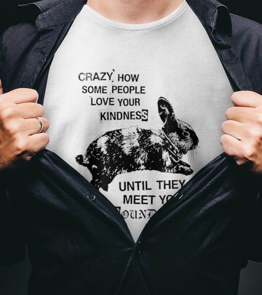 Rabbit Crazy How Some People Love Your Kindness Until They Meet Your Boundaries T-Shirt