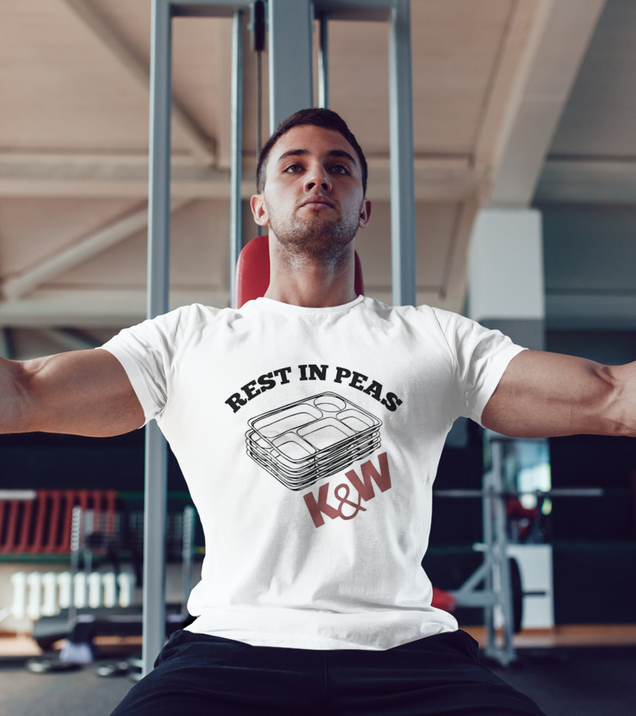 Rest In Peas K&W Cafeteria Tray Stack Retro Humor T-Shirt