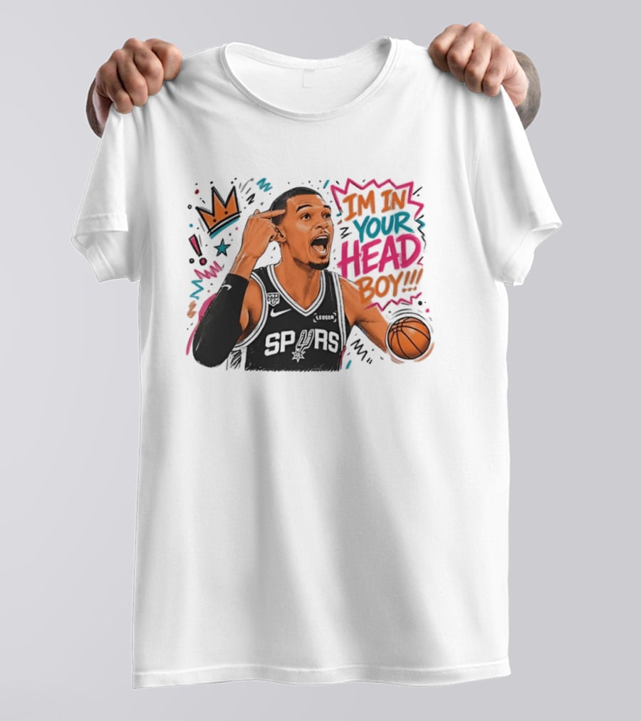 San Antonio Spurs Victor Wembanyama I'm In Your Head Boy Basketball Star T-Shirt