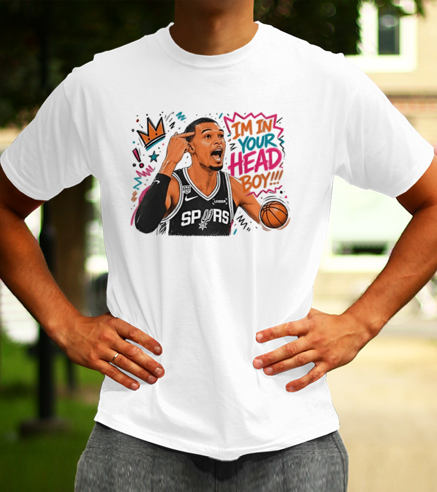 San Antonio Spurs Victor Wembanyama I'm In Your Head Boy Basketball Star T-Shirt