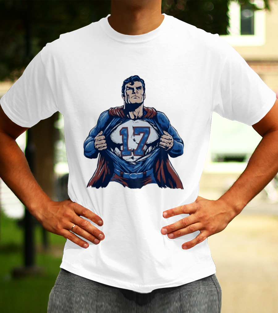 Superman Secret Identity 17 Josh Allen Buffalo Bills T-Shirt
