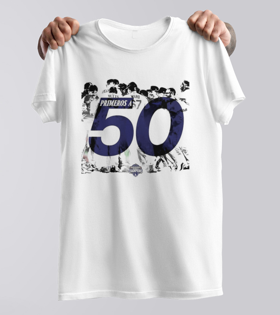 Los Angeles Dodgers Primeros 50 Win Milestone In 2023 MLB Season T-Shirt
