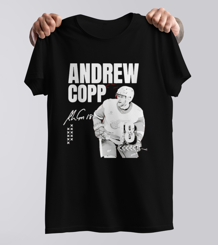 Andrew Copp Detroit Red Wings 18 NHL Hockey Player Signature Jersey T-Shirt