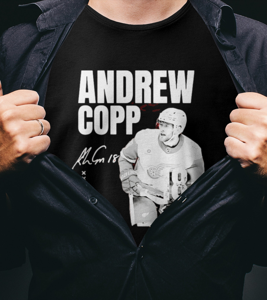 Andrew Copp Detroit Red Wings 18 NHL Hockey Player Signature Jersey T-Shirt