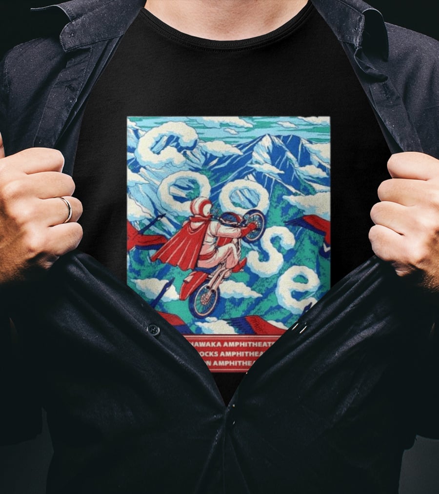 Goose Colorado Run 2026 Mishawaka Red Rocks Dillon Amphitheater August 31 To September 2 T-Shirt