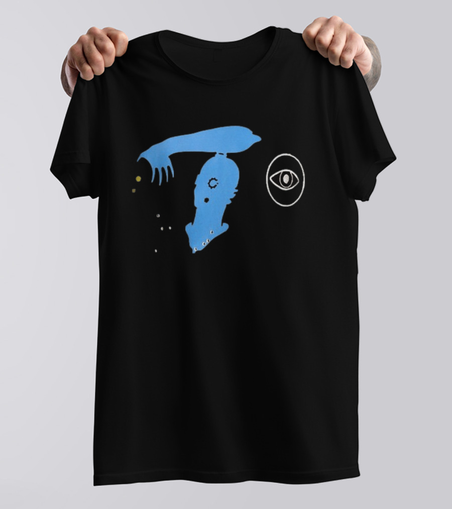 Candice For You Searcher Abstract Blue Silhouette With Eye T-Shirt