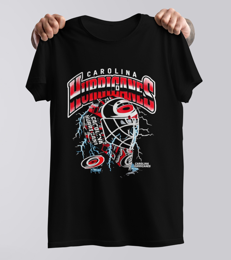 Carolina Hurricanes NHL Hockey Mask Lightning T-Shirt