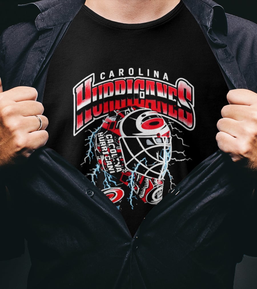 Carolina Hurricanes NHL Hockey Mask Lightning T-Shirt