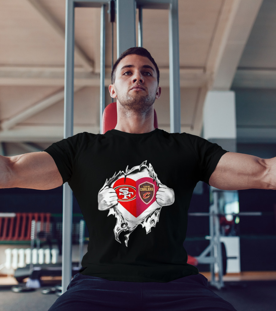 Cleveland Cavaliers And San Francisco 49ers Heartfelt Passion T-Shirt