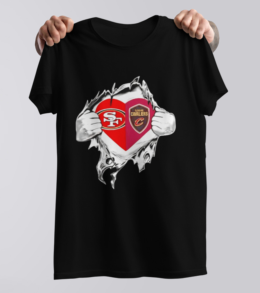 Cleveland Cavaliers And San Francisco 49ers Heartfelt Passion T-Shirt