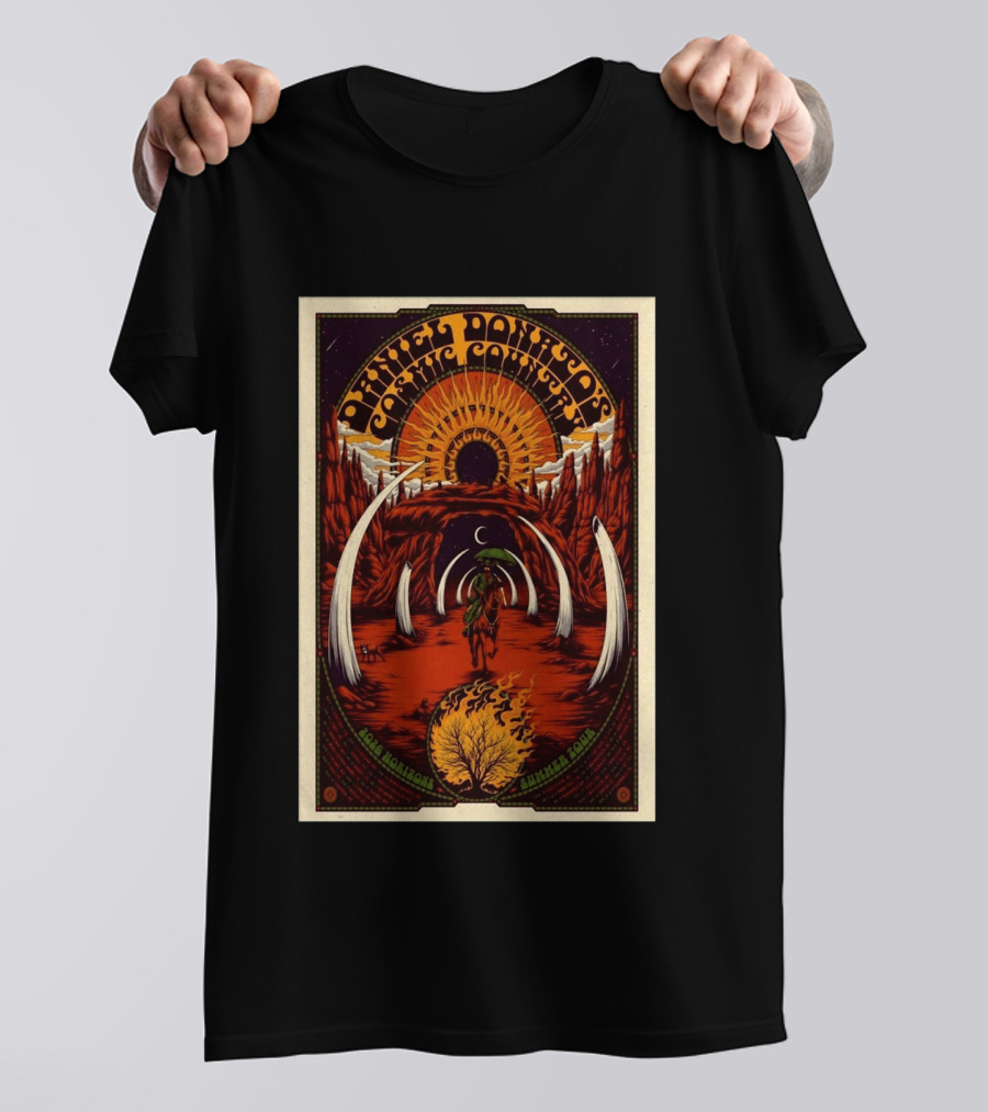 Daniel Donato's Cosmic Country 2026 Horizons Summer Tour Sunburst Desert Rider T-Shirt